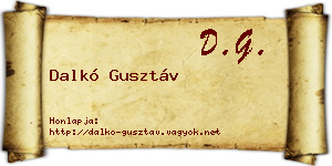 Dalkó Gusztáv névjegykártya